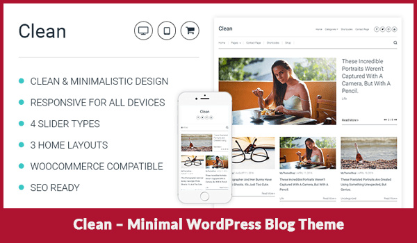 Clean – Minimal WordPress Blog Theme