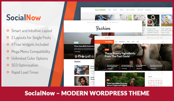 SocialNow – Modern WordPress Theme