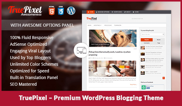 TruePixel – Premium WordPress Blogging Theme